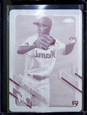 2021 Topps Chrome Update Rookie Debut Magenta Printing Plate USC52 Jazz Chisholm