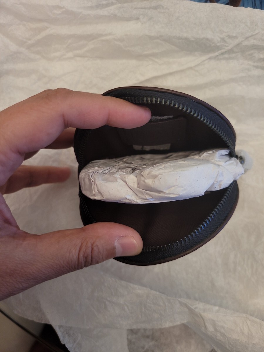 Coach X Peanuts Round Coin Case With Snoopy Let It Snow Motif