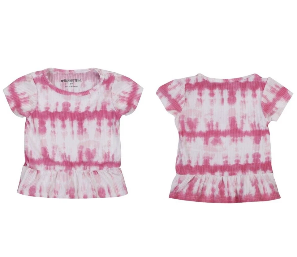 Novo com etiquetas Nannette Criança Meninas 3 Peças Conjunto de Jaqueta Terry com Faixa de Cabeça, Rosa, TAMANHO 2T - Imagem 3 de 4