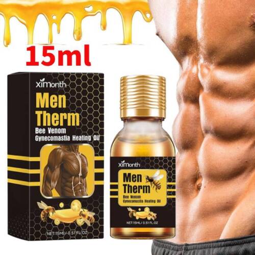 Mentherm Bee Gynecomastia Heating Oil, Men Therm Bee for Chest- - Afbeelding 1 van 13