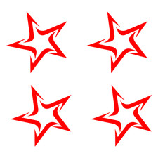 Set of 4 STAR Symbol Vinyl Decals  STAR Symbol Stickers