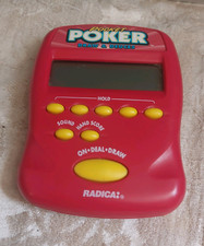 Radica POCKET POKER Draw and Deuces Electronic Handheld Game 1997 WORKS