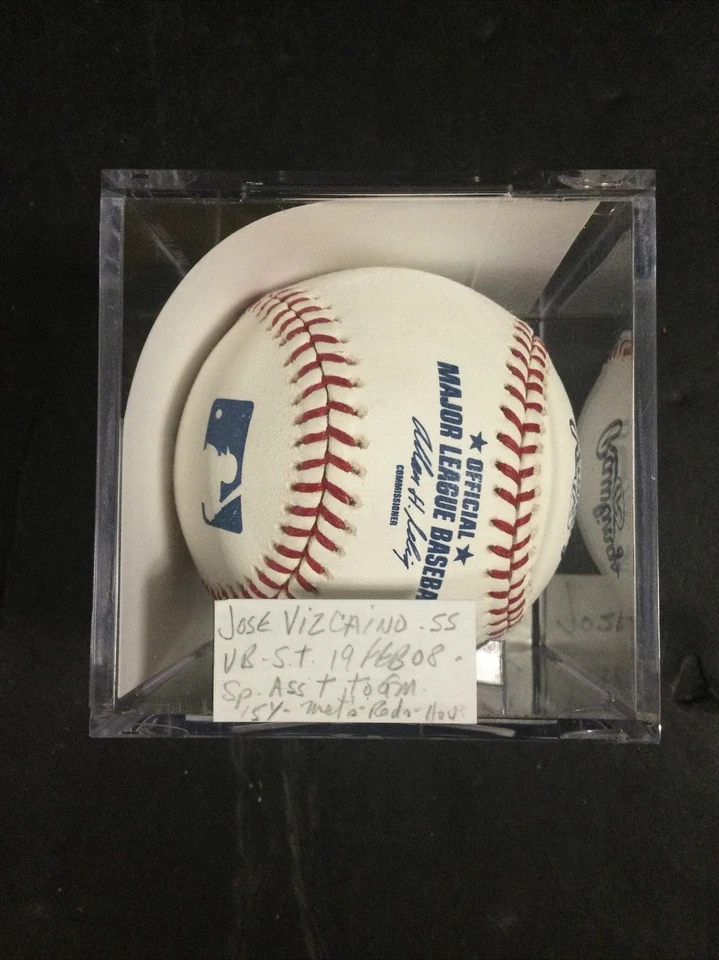 José Vizcaíno Mets campocorto firmado béisbol "13" autógrafo JSA- # Foto 3 de 3