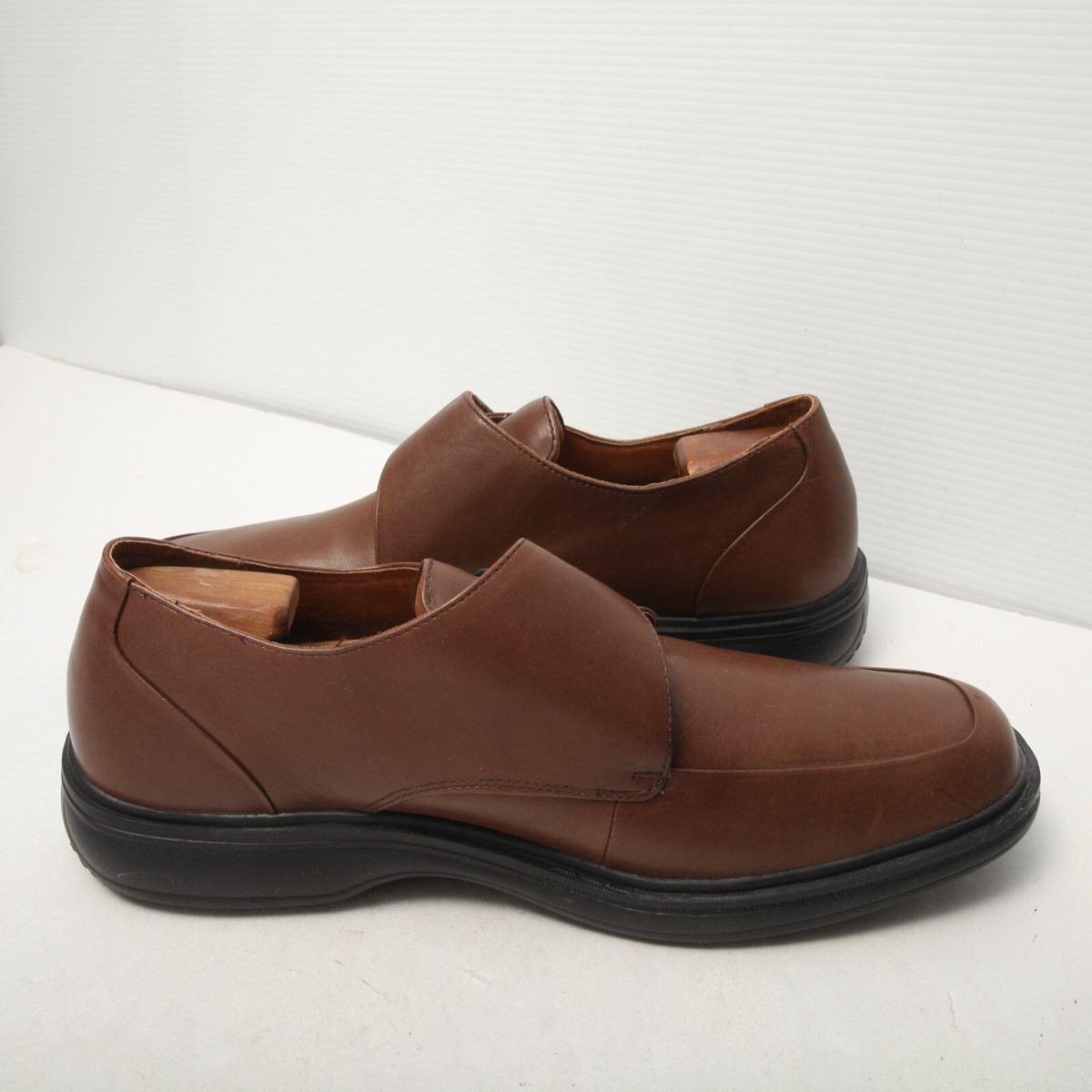 Dr Comfort Shoes Mens 11.5 M Brown Leather Monk Strap LEADER 