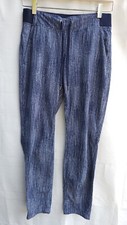 Athleta Midtown Ankle Jogger Pants, Blue  White print, Sz 2 EUC