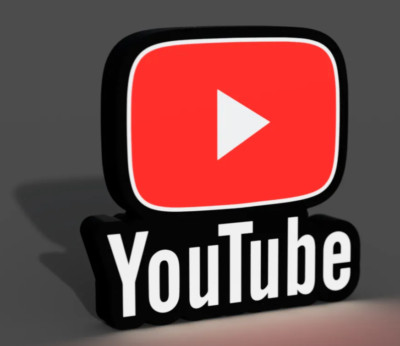 YouTube YT LED Lightbox Light Box USB Powered Sign
