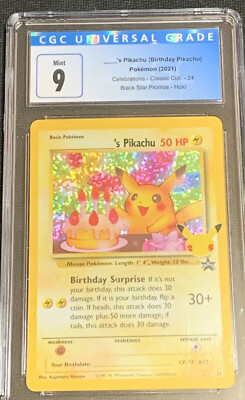 Pokémon TCG Pikachu (Birthday Pikachu) Wizards Black Star Promos