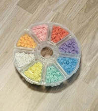 Rainbow Heart Fimo Clay Wheel - 8 Colors - Shaker, Slime, Nails, Crafts