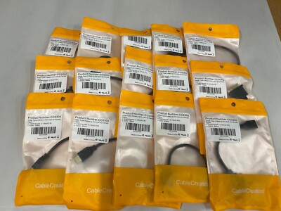 Lot of 15 New Cable Creations CC0300 HDMI Type-A Male to DVI-l (24+5) Female