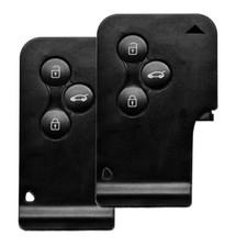 2x Key Card Gehäuse Smartcard Zünd Schlüssel Funk Fernbedienung für Renault