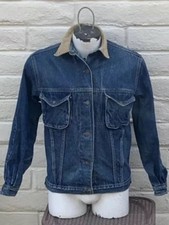 Vintage Calvin Klein Denim Jacket size M AS IS light stain Made in U.S.A.