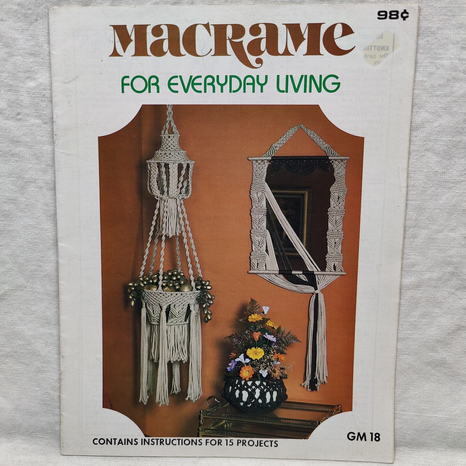 Rare Vtg 1978 MACRAME FOR EVERYDAY LIVING 15 Project Instructions GayleMot GM18