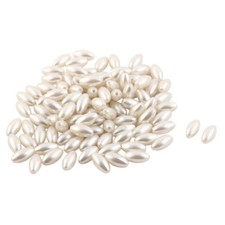 Dress Rice Shaped DIY Loose Beads Imitation Pearl Headwear 100pcs