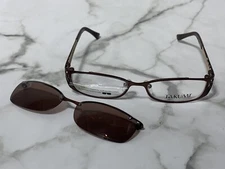 TAKUMI T9737 51-17-125 Clip-On Sunglass Brown Metal Glasses Frames