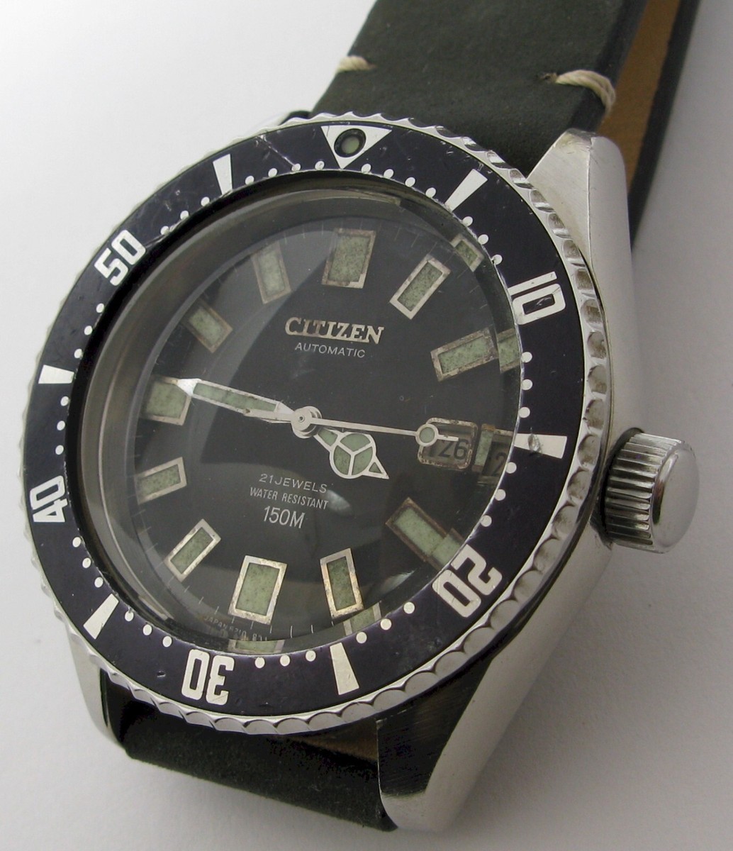 Citizen 4 820789 Y 52 0110 21 j. automatic diver DAMAGED