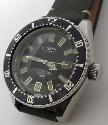 Citizen 4 820789 Y 52 0110 21 j. automatic diver DAMAGED watch for