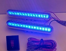 Blazer Blue Led Daytime Running Light Car Driving Drl Fog Lamp Kit 12v