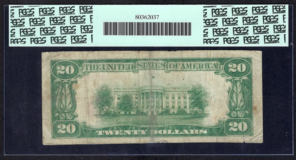 🇺🇸 IL 1929 $20  TYPE-2 ♚♚MURPHYSBORO, ILLINOIS♚♚ PCGS VERY GOOD 10 - Image 3 of 3