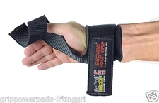 WEIGHT LIFTING BAR STRAPS GYM BODYBUILDING WRIST SUPPORT WRAPS BANDAGE BLACK New