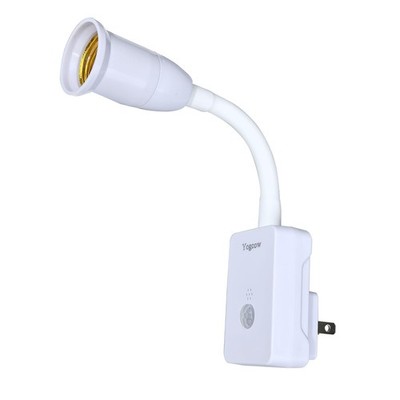 Yogcow E27/E26 Plug in Light Bulb Socket Adapter 9x1.4x1.7 inches, White 