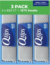 3 x Q-tips Cotton Swabs, 625 ct