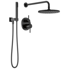 Delta T342702-BL Modern Shower Trim Raincan  Hand Shower Matte Black