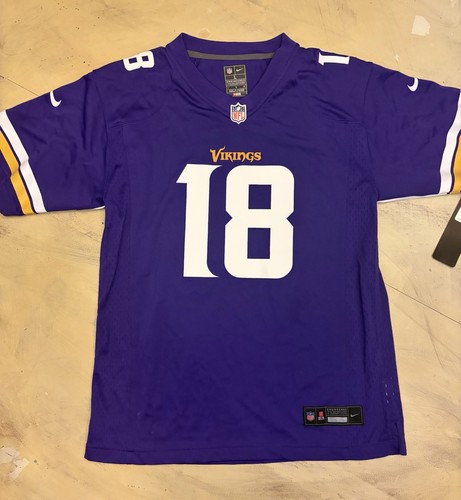 Nike Justin Jefferson #18 Minnesota Vikings NFL Jersey Youth Large Purple NWT