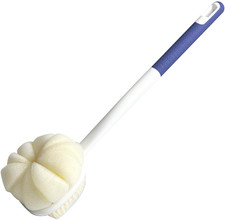Shower Body Brush Soft Bristles and Loofah Long Handle Back Scrubber