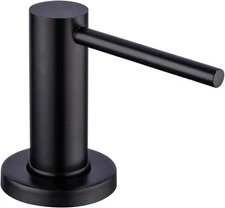 Matte Black Kitchen Sink Soap Dispenser  Countertop Pump Hand Lotion Built in Bo