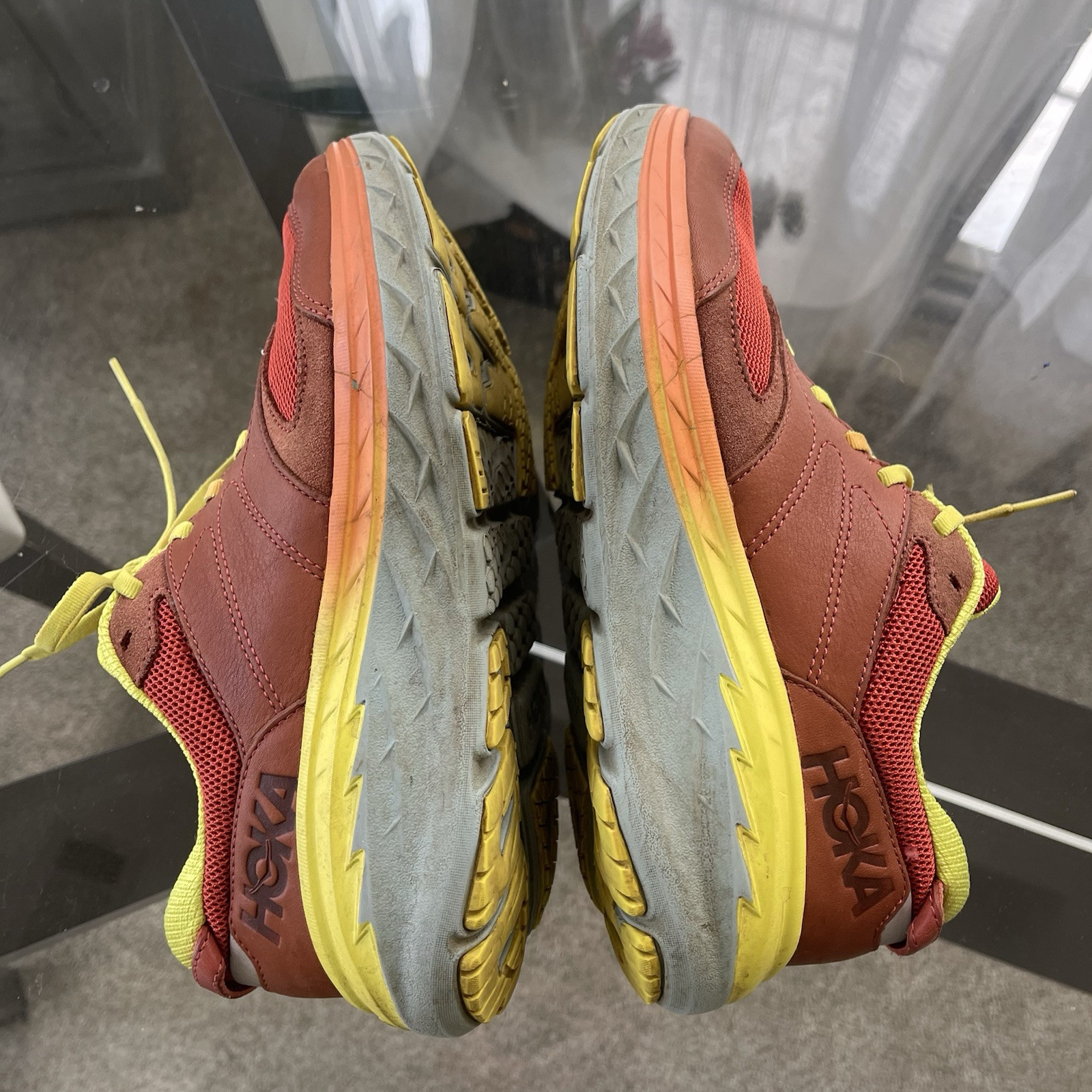 Hoka One One Bondi Leather Mens 9 US 1110538ACHL Shoe Sneaker Auburn/ Chili thumbnail 6