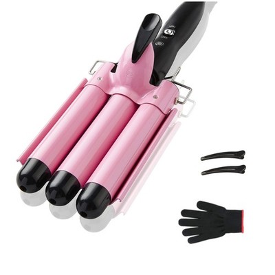 Pink 3 Barrel Curling Iron with Two Temp Settings