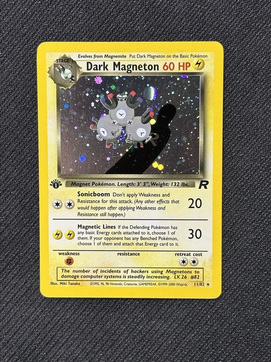 NM Dark Magneton 11/82 1st Edition Team Rocket Holo Rare Pokemon
