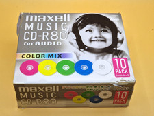 MAXELL COLOR CD-R 80 10PACK Blank  Sealed NEW