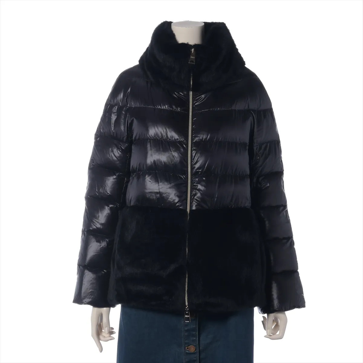 Herno Nylon x polyester Down jacket 38 Ladies' Bl… - image 1