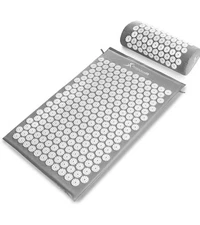 ProSource Acupressure Mat and Pillow Set - Grey