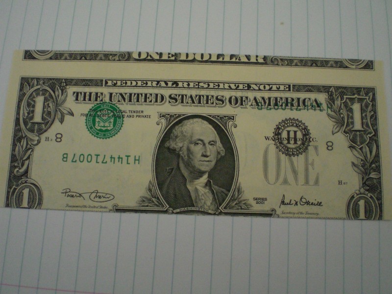 $1.00 Missouri , (007) Inverted 3rd Printing ERROR, 2001, AU/UNC