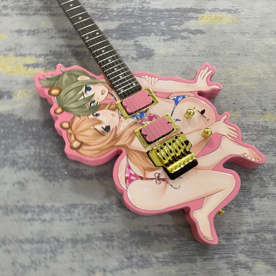 Sexy Cartoon Girl Electric Guitar Rosewood Fretboard 2H pickups fast shipping - Image 2 of 4