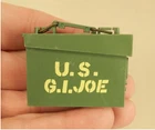 Vintage 1964 Hasbro GI Joe #7513 Bivouac Tent Set Ammo Box w/ Yellow Stencil C7