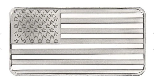 1 oz Silver Bar - American Flag Design SD Bullion