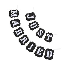 11 Pcs Wedding Party Decoration Just Married Banner Paper Bunting