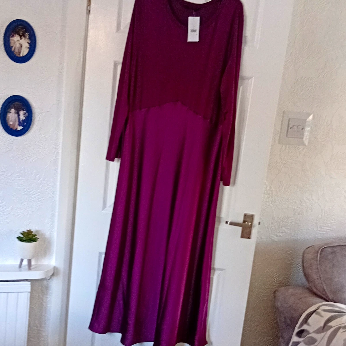 Round Neck Long Sleeve Jersey Dresses for Women for sale