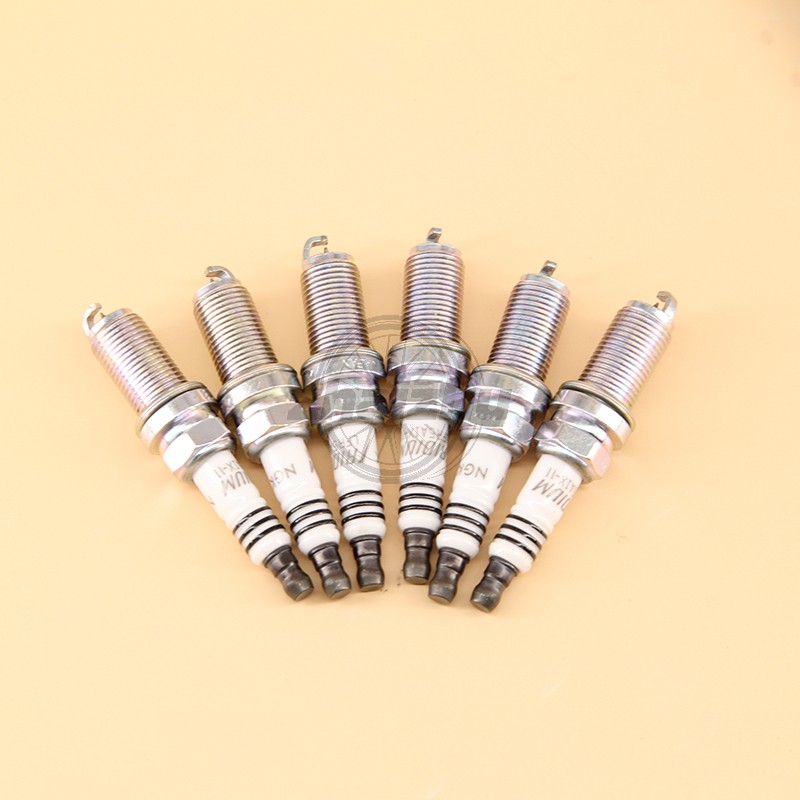 Set of 6 Iridium Spark Plugs LFR5AIX-11 4469 For Hyundai Nissan Infiniti Yamaha