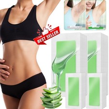 50PCS Hair Removal Paper Double Sided Cold Wax Strips Body Depilatory Patch Skin