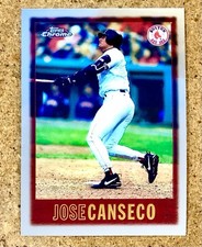 1997 Topps Chrome Baseball Base Jose Canseco #87 Boston Red Sox