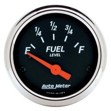 Autometer 1425 Designer Black Air-core Fuel Level Gauge 2-116