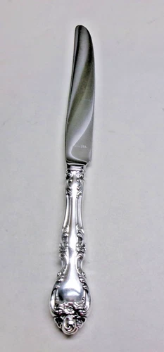 MELROSE STERLING SILVER DINNER KNIFE 8 3/4"-FRENCH BLADE-1948 FINEST GORHAM