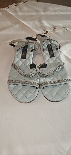 Chanel Quilted Leather Sandals Sz 39C Us 7.5 - Picture 7 of 7