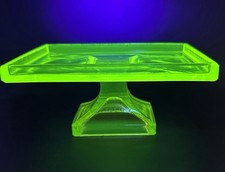 Vintage Clarks Teaberry Gum Uranium Glass Advertising Display Stand Vaseline
