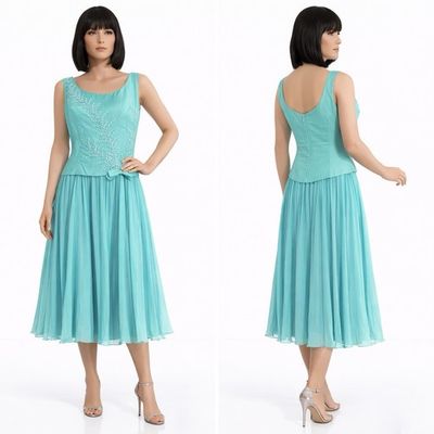 #ad Vintage 60s Cocktail Dress Turquoise Blue Beaded Formal Party Wedding S M $45.00