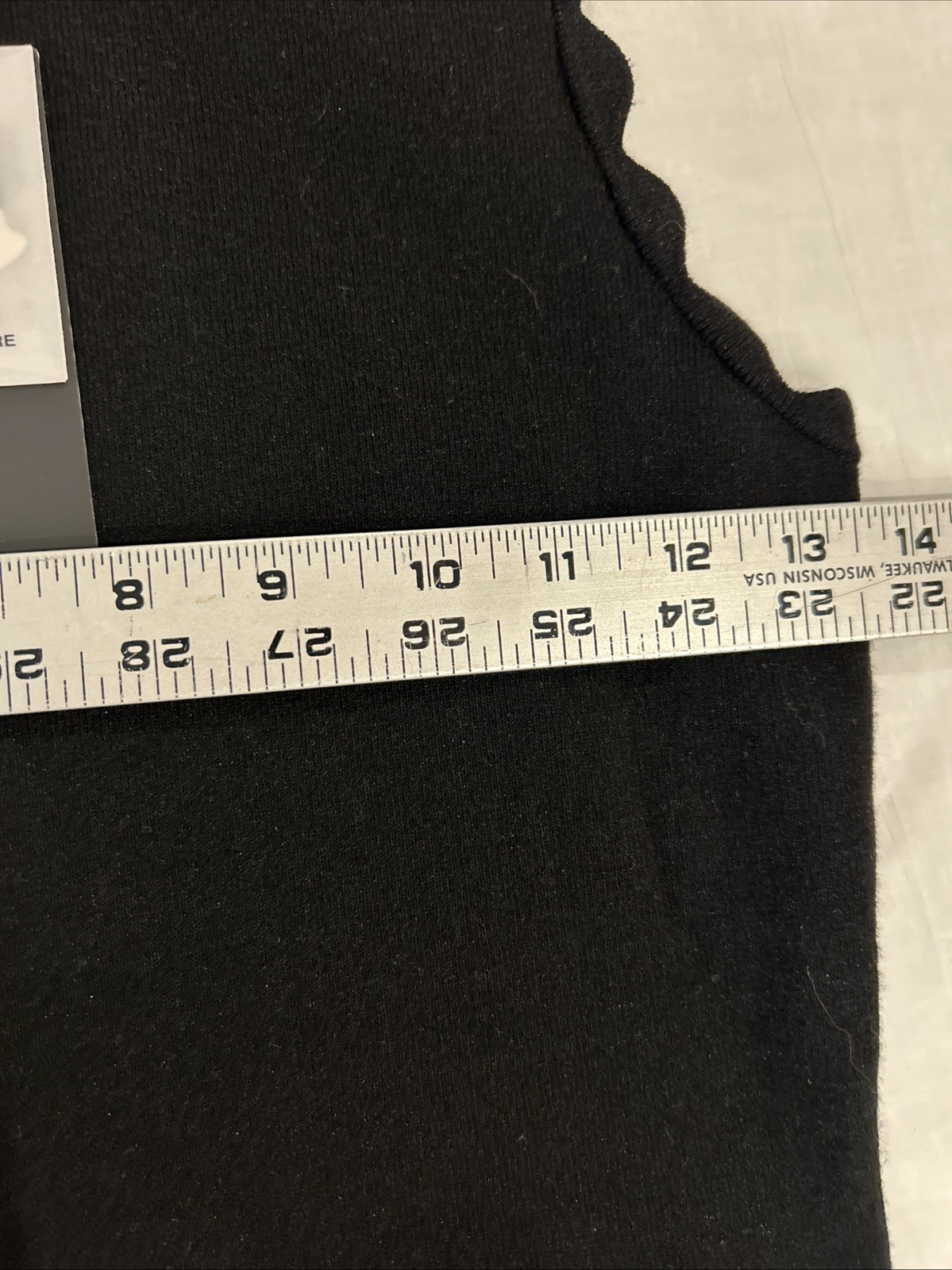 Minnie Rose Black Scalloped Neck Sleeveless Knit Dress Size M